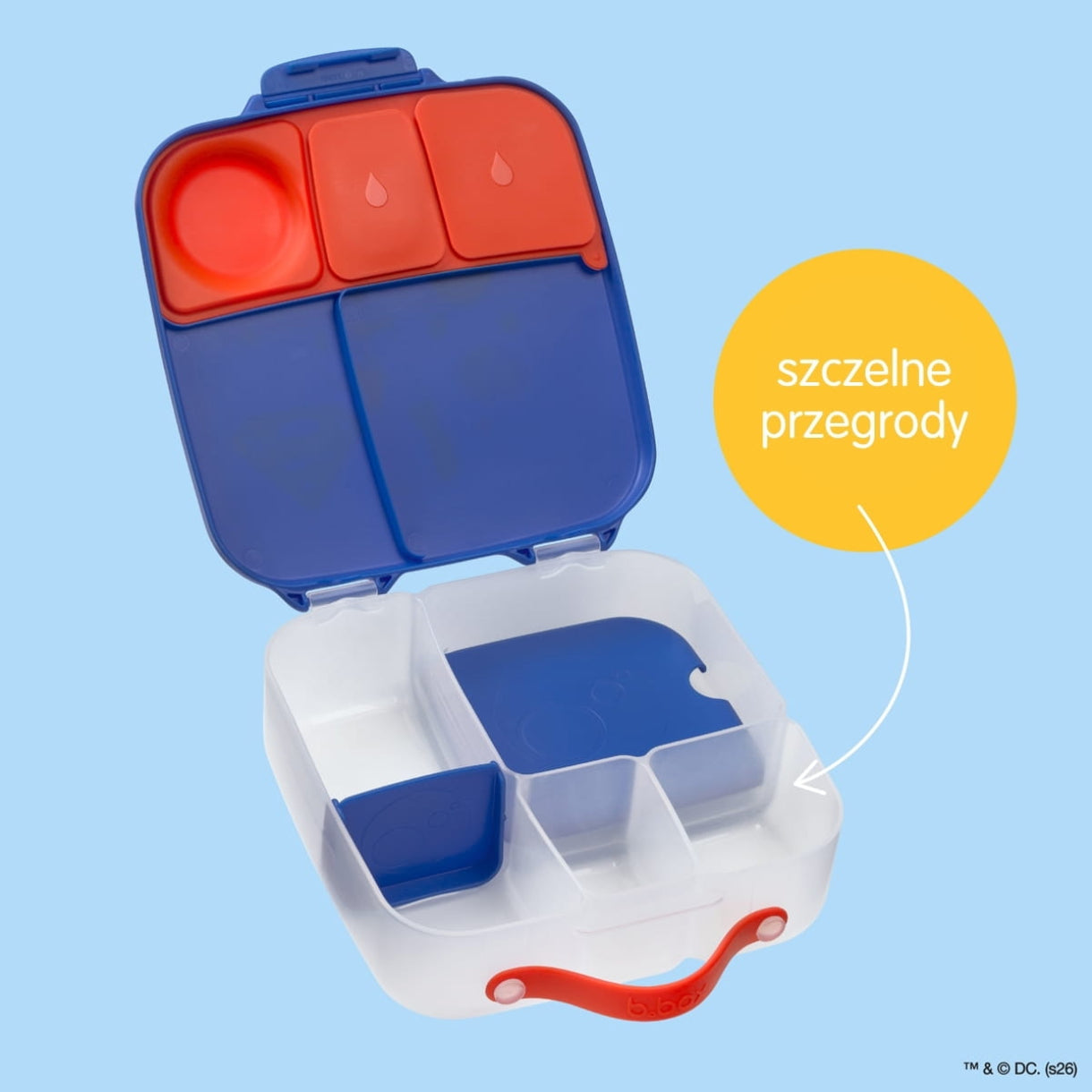 b.box Superman – pojemna śniadaniówka szkolna z rączką i motywem superbohatera