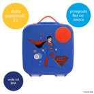 Solidny b-box lunch box z grafiką Superman – bezpieczny pojemnik wolny od BPS i BPA
