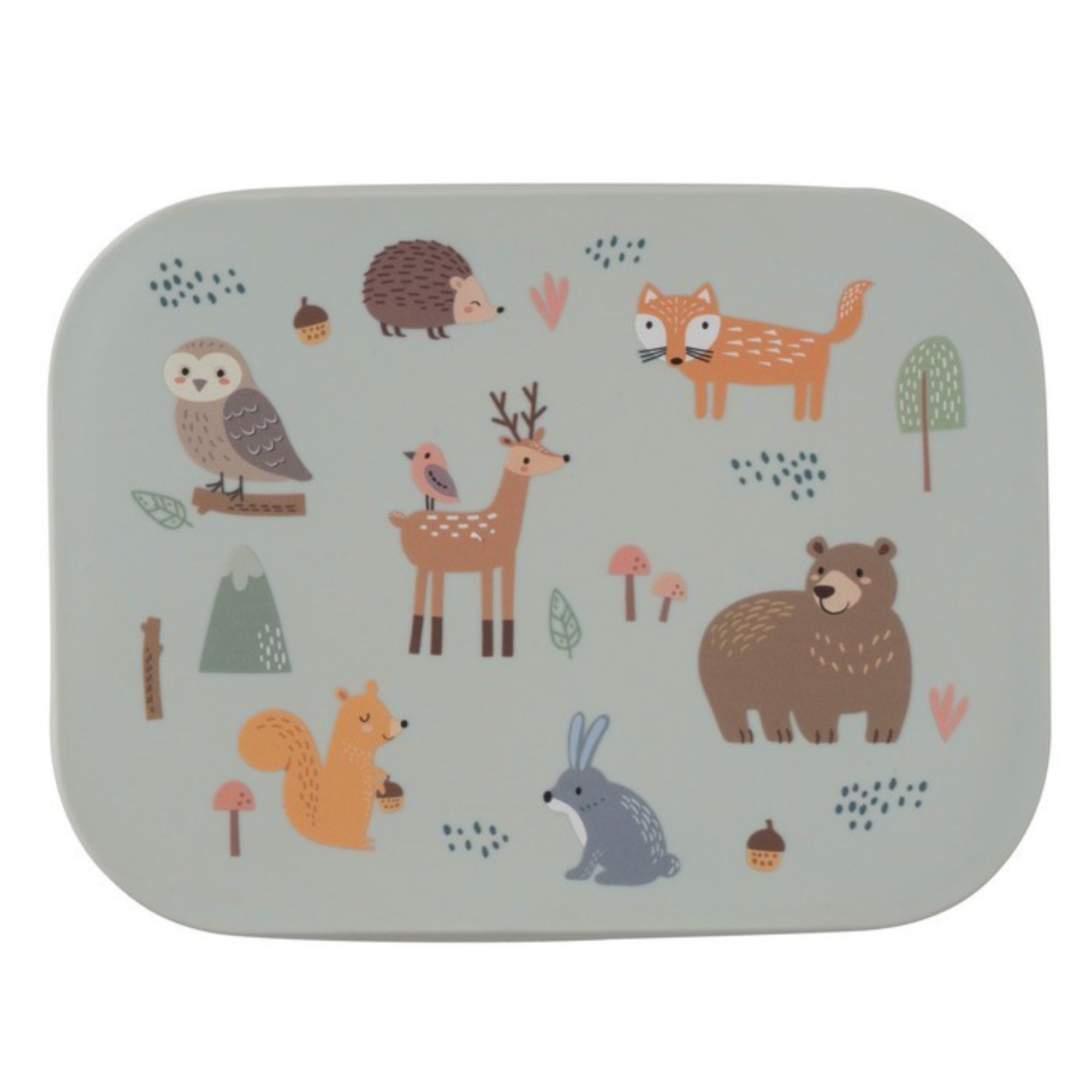 Lunchbox dla dzieci Lund London Woodland – pojemnik z przegródkami, stal nierdzewna, idealny do szkoły i przedszkola
