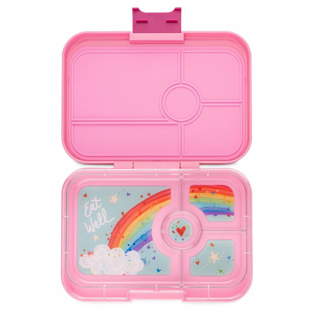 Lunchbox dla dzieci Yumbox Tapas Capri Pink / Rainbow – poręczna, trwała i bezpieczna śniadaniówka dla dzieci, kolor: różowy