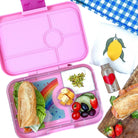 Lunchbox dla dzieci Yumbox Tapas Capri Pink / Rainbow – poręczna, trwała i bezpieczna śniadaniówka dla dzieci, kolor: różowy
