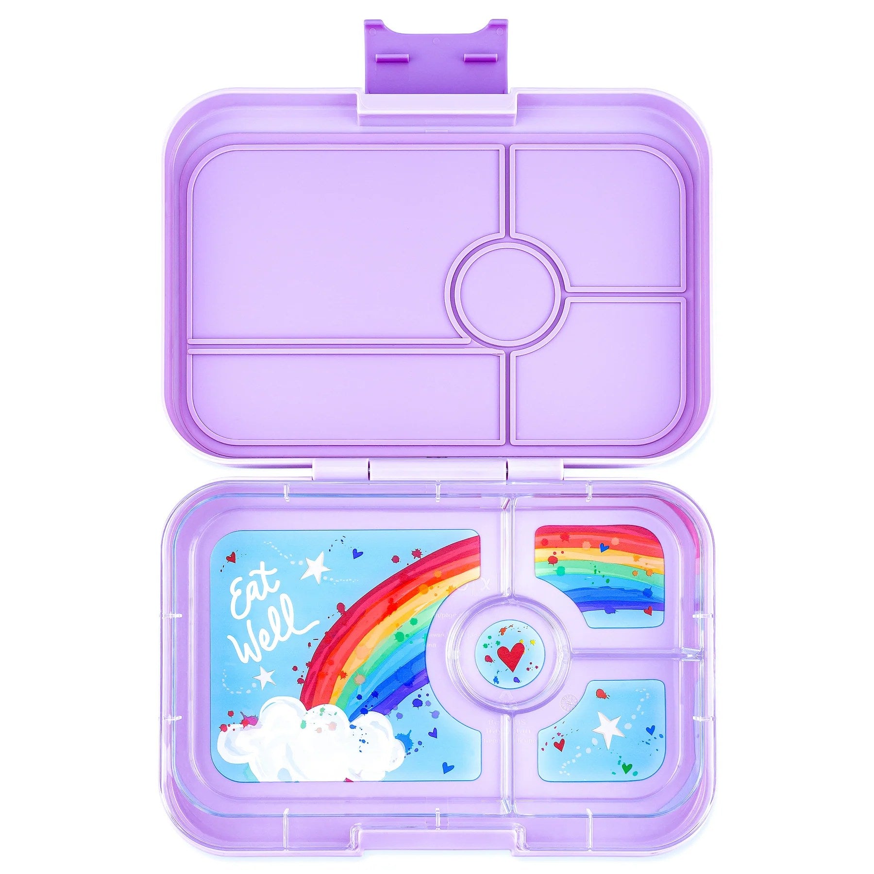 Lunchbox dla dzieci Yumbox Tapas Seville Purple / Rainbow – poręczna, trwała i bezpieczna śniadaniówka dla dzieci, kolor: fioletowy