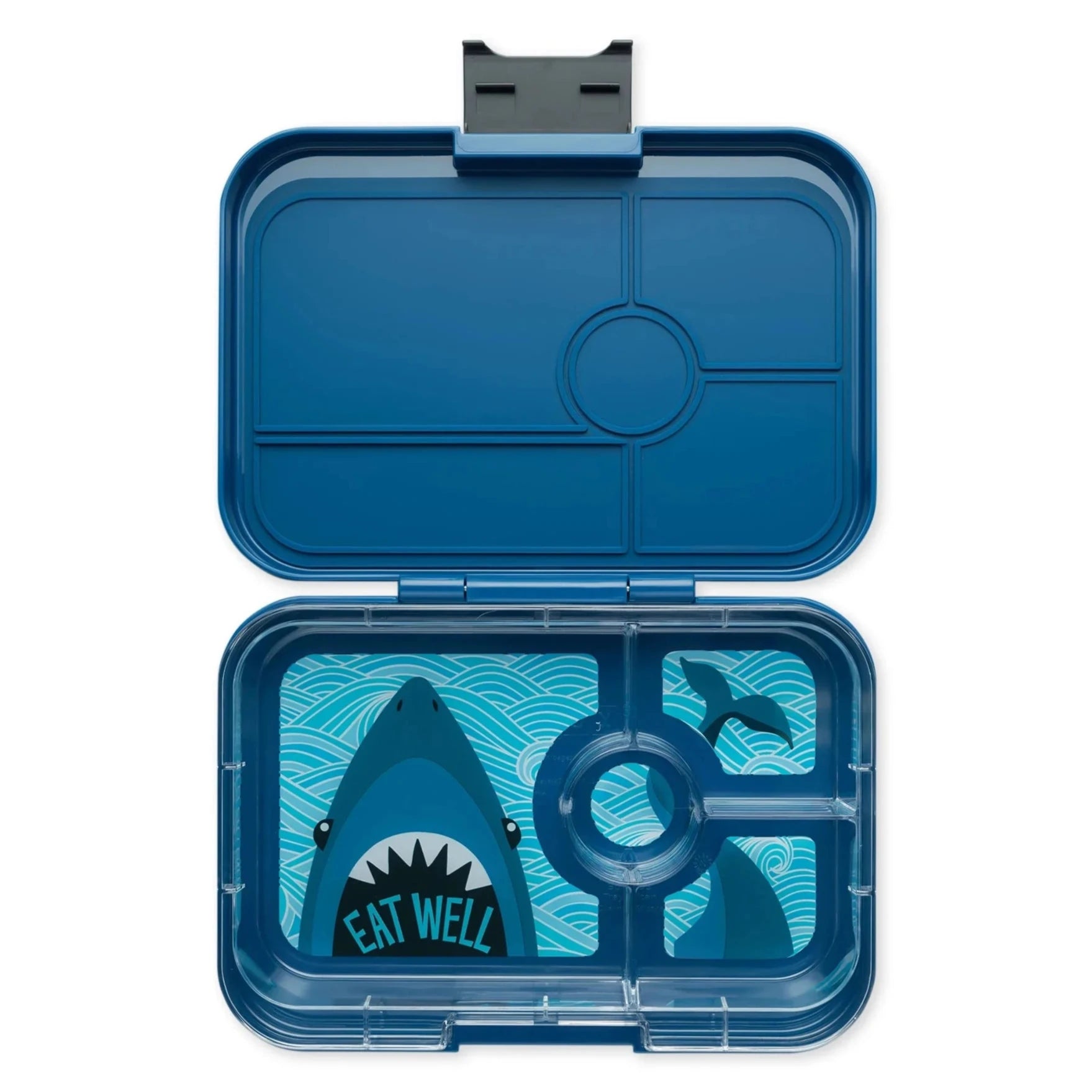 Lunchbox dla dzieci Yumbox Tapas Monte Carlo Blue/Shark– poręczna, trwała i bezpieczna śniadaniówka dla dzieci, kolor: granatowy