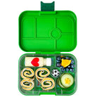 Yumbox Original Jurassic Green/Funny Monsters – lunchbox z 6 przegródkami, bezpieczny i idealny na różnorodne i szczelnie zapakowane posiłki, kolor: zielony