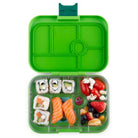 Yumbox Original Matcha Green/Funny Monsters - lunchbox z 6 przegródkami, bezpieczny i idealny na różnorodne i szczelnie zapakowane posiłki, kolor: zielony