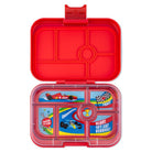 Yumbox Original Roar Red/Race Cars – lunchbox z 6 przegródkami, bezpieczny i idealny na różnorodne i szczelnie zapakowane posiłki, kolor: czerwony