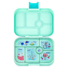 Yumbox Original Serene Aqua/Paris - lunchbox z 6 przegródkami, bezpieczny i idealny na różnorodne i szczelnie zapakowane posiłki, kolor: turkusowy