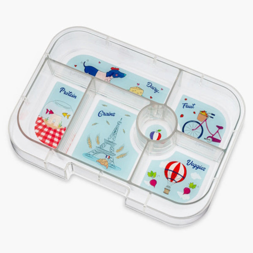 Yumbox Original Serene Aqua/Paris - lunchbox z 6 przegródkami, bezpieczny i idealny na różnorodne i szczelnie zapakowane posiłki, kolor: turkusowy