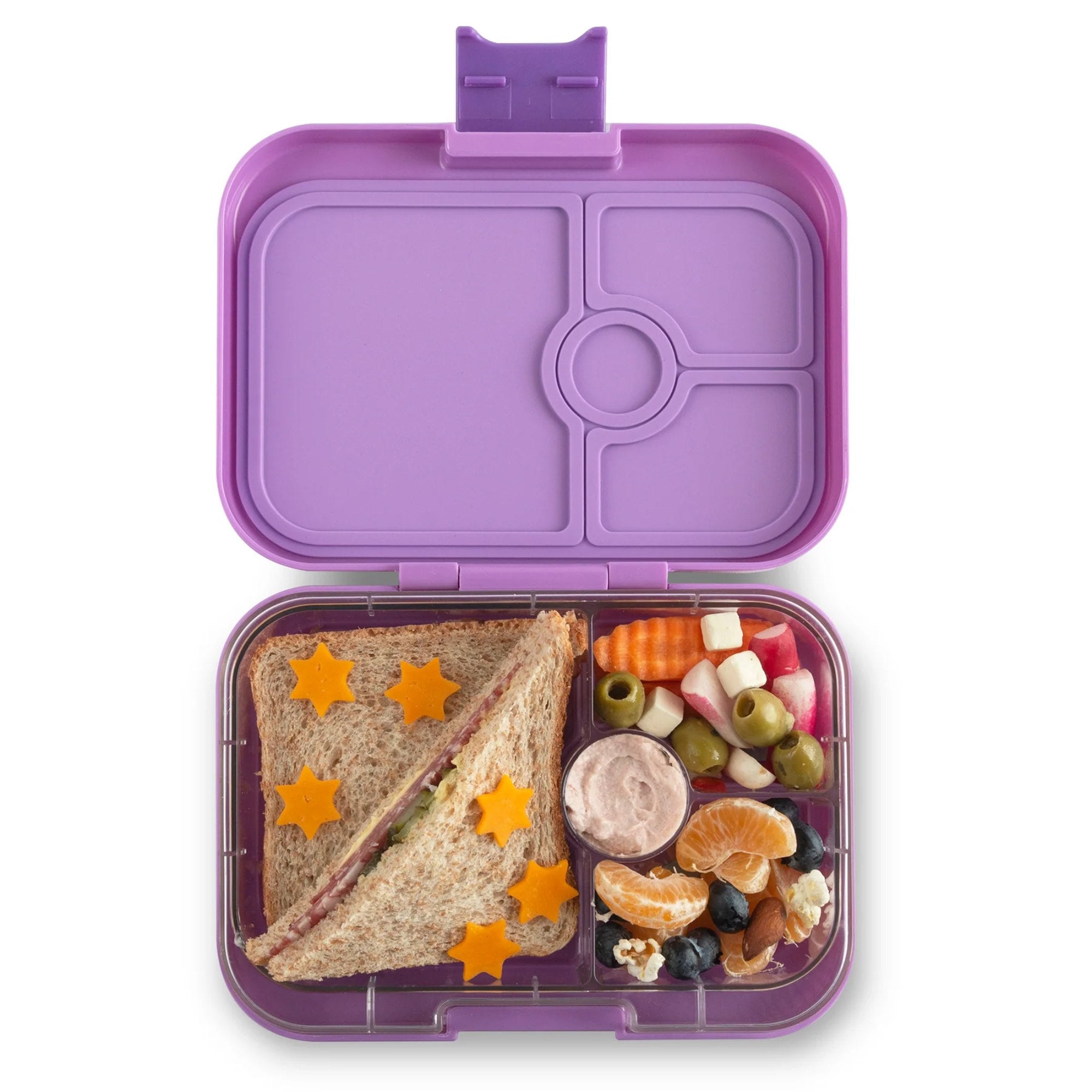 Yumbox Panino śniadaniówka dla dzieci Lavande Purple/Unicorn – 4 przegródki, szczelna pokrywka, idealny lunchbox do szkoły i przedszkola, kolor: fioletowy