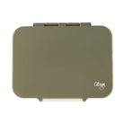 Lunchbox tritanowy Citron Olive Green 4-komorowy, 700 ml – szczelny, lekki, bez BPA, kolor: oliwkowy, z pojemnikiem na sos