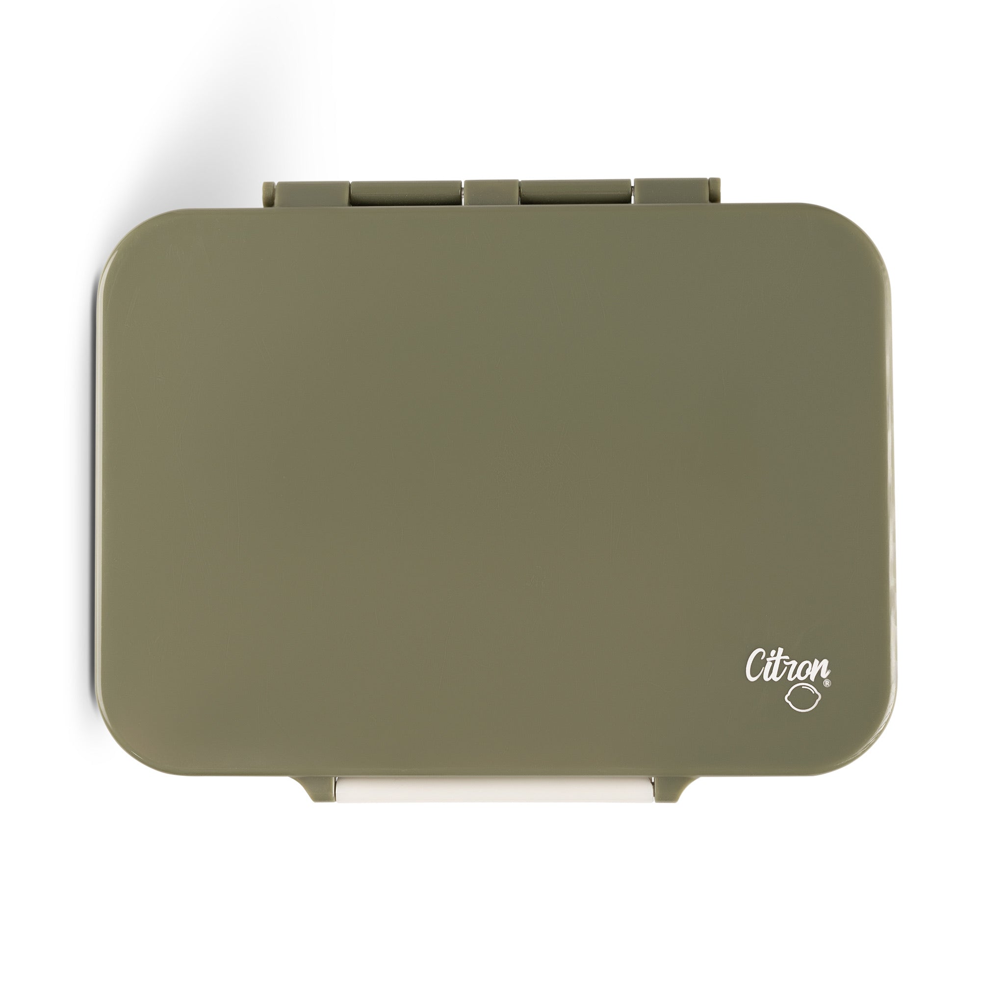 Lunchbox tritanowy Citron Olive Green 4-komorowy, 700 ml – szczelny, lekki, bez BPA, kolor: oliwkowy, z pojemnikiem na sos