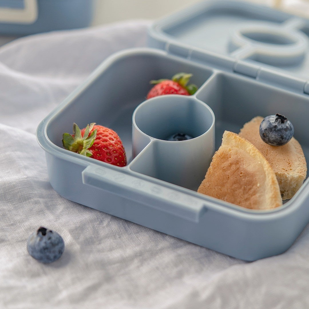 Lunchbox tritanowy Citron Spaceship 4-komorowy, 700 ml – szczelny, lekki, bez BPA, wzór: kosmos, z pojemnikiem na sos