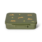 Lunchbox tritanowy Citron Tiger 4-komorowy, 700 ml – szczelny, lekki, bez BPA, zielony, z pojemnikiem na sos