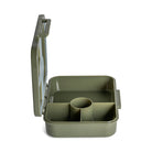 Lunchbox tritanowy Citron Tiger 4-komorowy, 700 ml – szczelny, lekki, bez BPA, zielony, z pojemnikiem na sos
