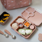 Lunchbox tritanowy Citron Unicorn Blush Pink 4-komorowy, 700 ml – szczelny, lekki, bez BPA, wzór: jednorożce, z pojemnikiem na sos
