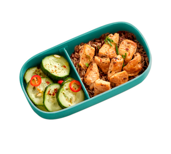 Lunchbox z przegródka Lekue To Go – szczelny, praktyczny i bez BPA, kolor: turkusowy