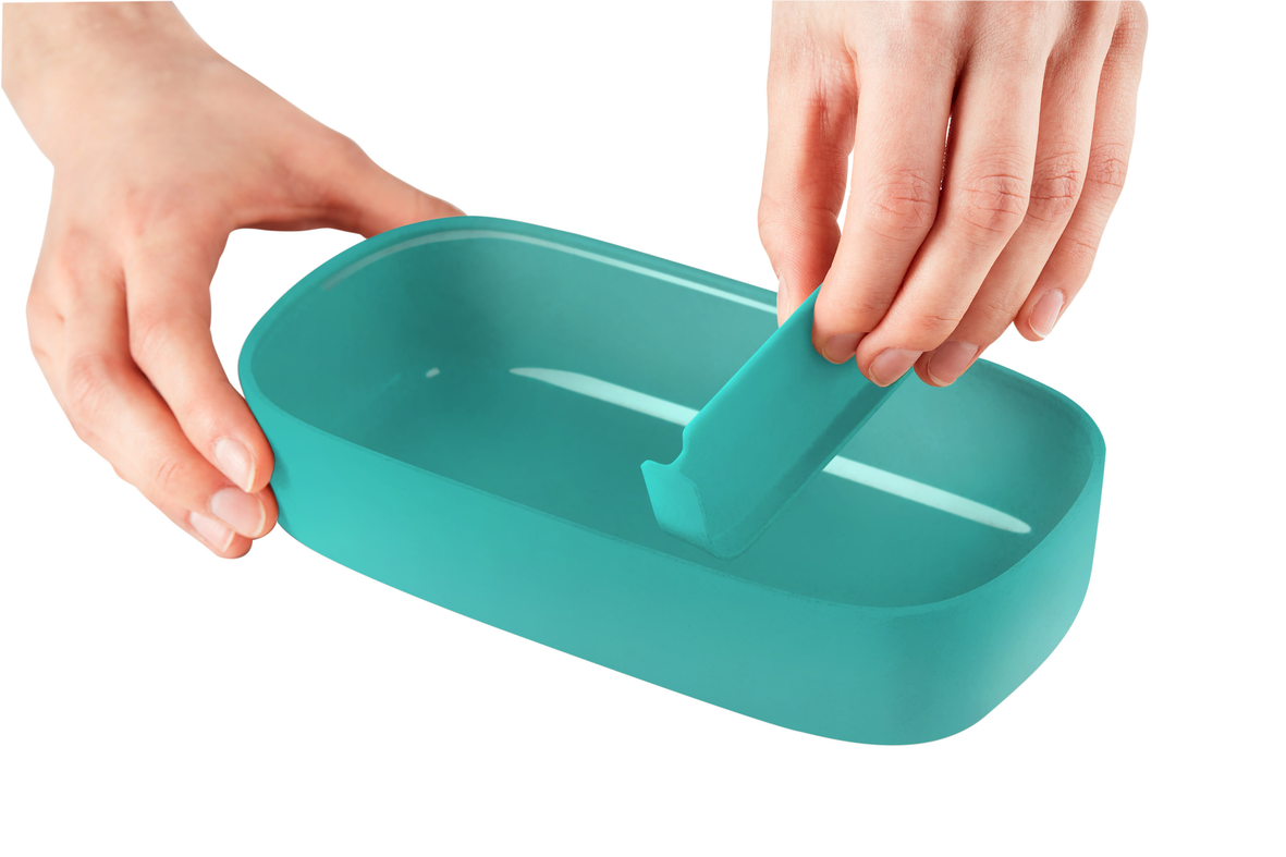 Lunchbox z przegródka Lekue To Go – szczelny, praktyczny i bez BPA, kolor: turkusowy