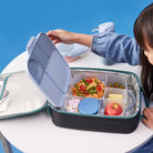 Lunchbox z przegródkami B.box  –  bez BPA, szczelny, pojemny i idealny na cały dzień, kolor: niebieski