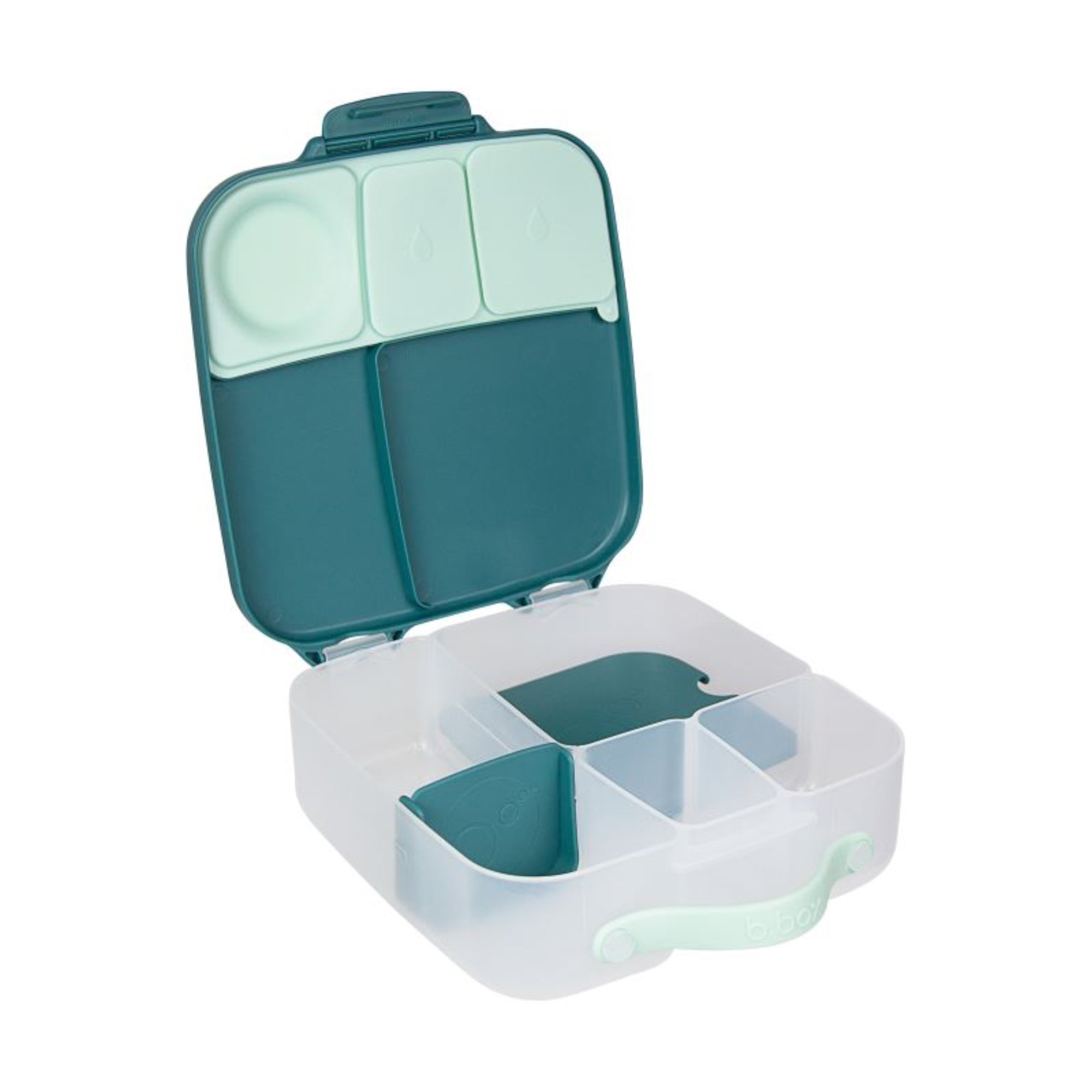 Lunchbox z przegródkami B.box  –  bez BPA, szczelny, pojemny i idealny na cały dzień, kolor: ciemnozielony