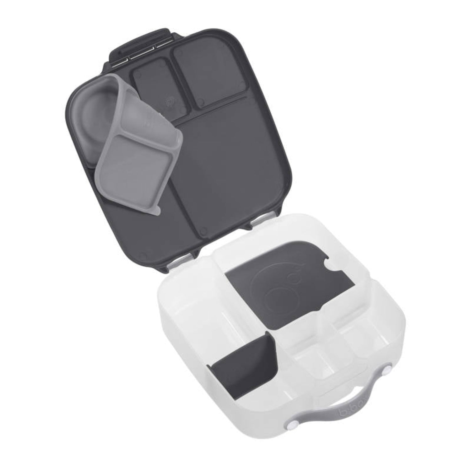 Lunchbox z przegródkami B.box  –  bez BPA, szczelny, pojemny i idealny na cały dzień, kolor: szary