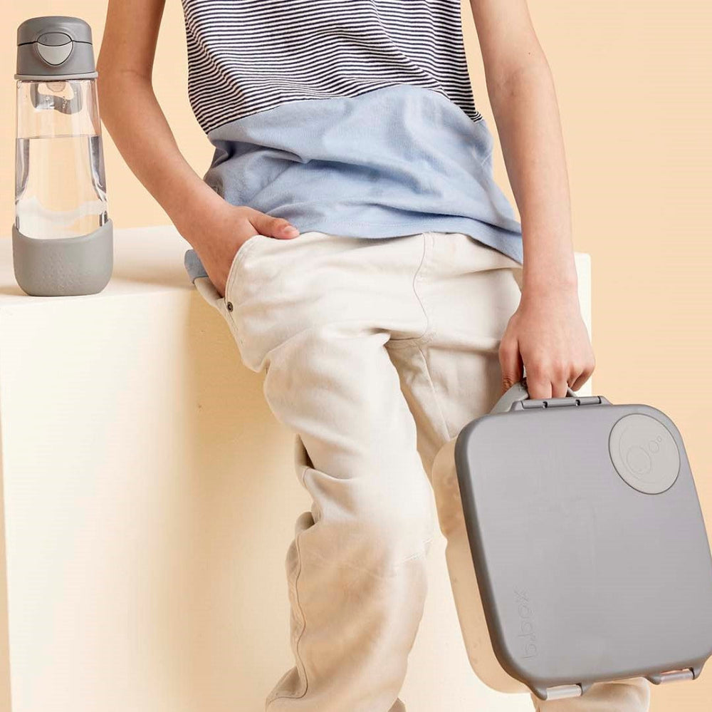 Lunchbox z przegródkami B.box  –  bez BPA, szczelny, pojemny i idealny na cały dzień, kolor: szary