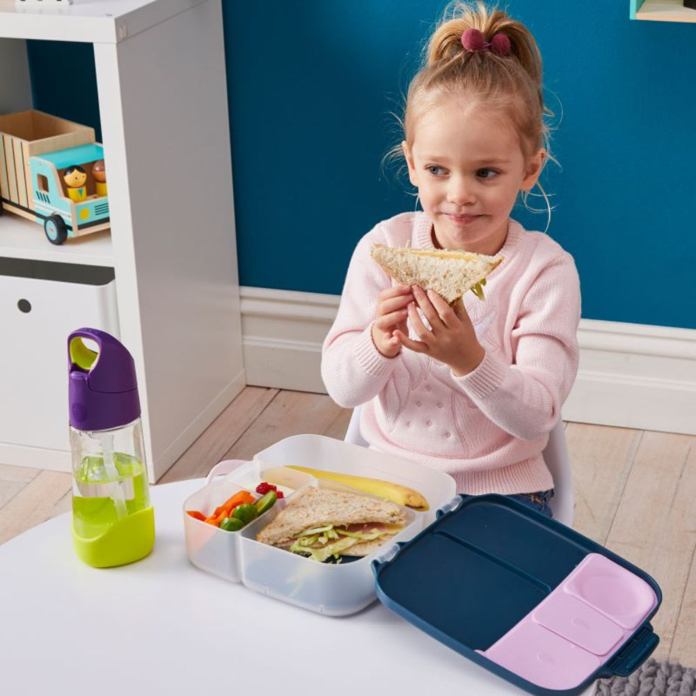 Lunchbox z przegródkami B.box  –  bez BPA, szczelny, pojemny i idealny na cały dzień, kolor: granatowy