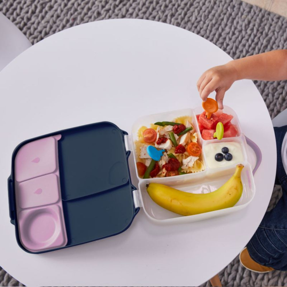 Lunchbox z przegródkami B.box  –  bez BPA, szczelny, pojemny i idealny na cały dzień, kolor: granatowy
