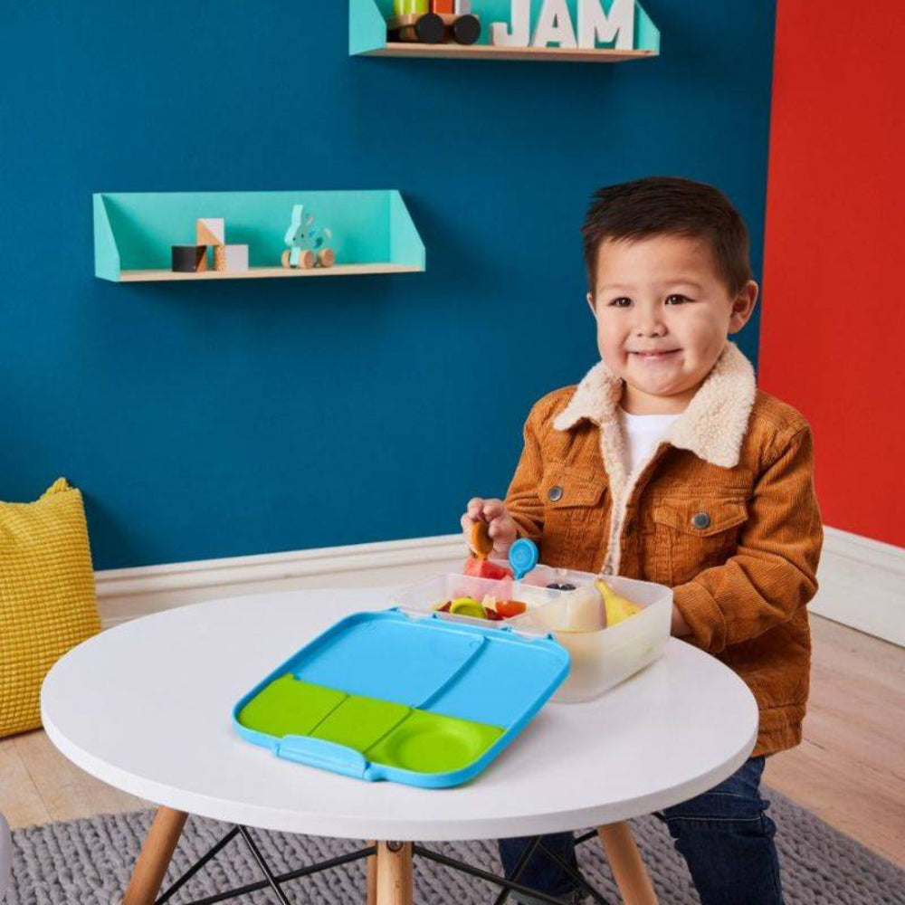 Lunchbox z przegródkami B.box  –  bez BPA, szczelny, pojemny i idealny na cały dzień, kolor: niebieski