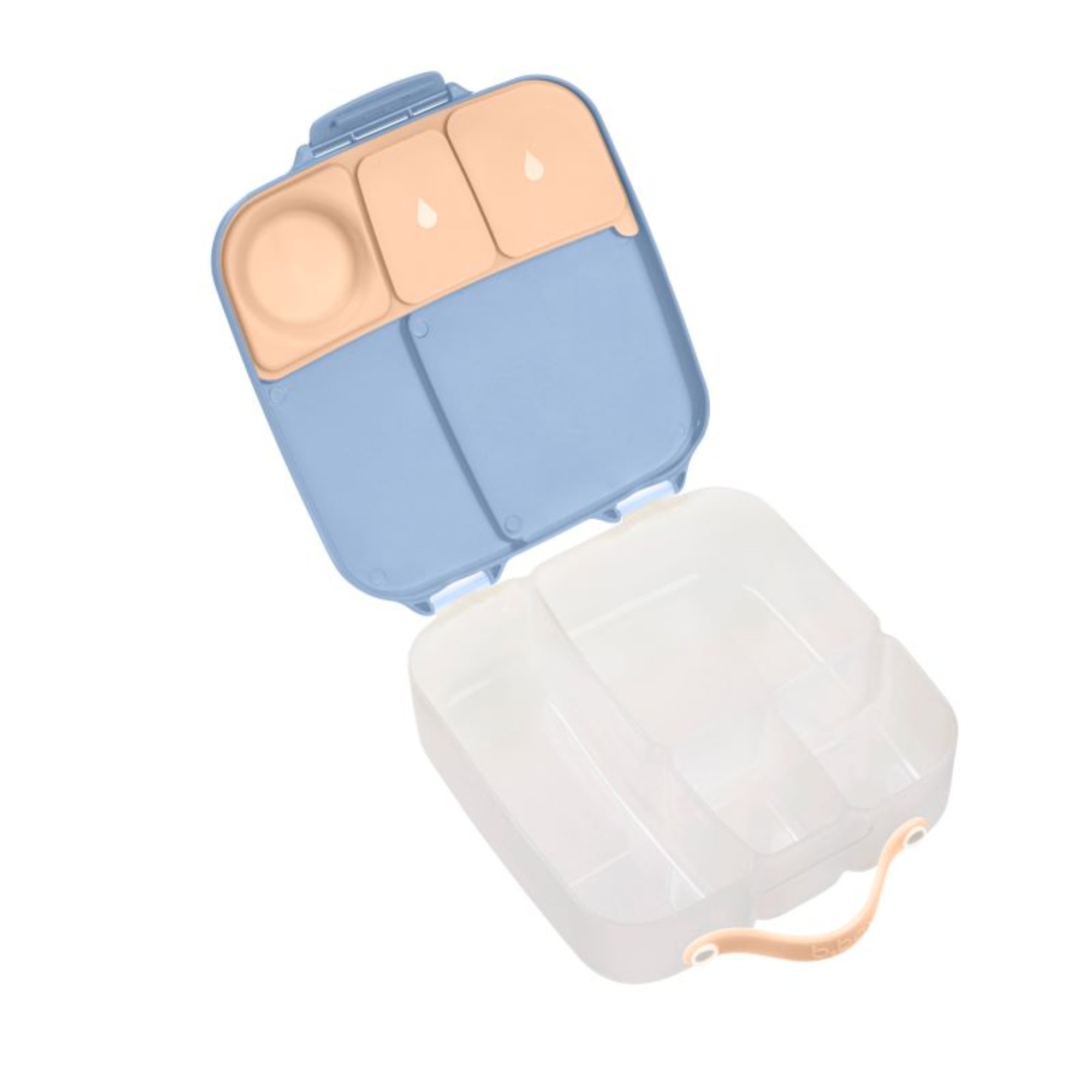 Lunchbox z przegródkami B.box  –  bez BPA, szczelny, pojemny i idealny na cały dzień, kolor: niebieski/pomarańczowy