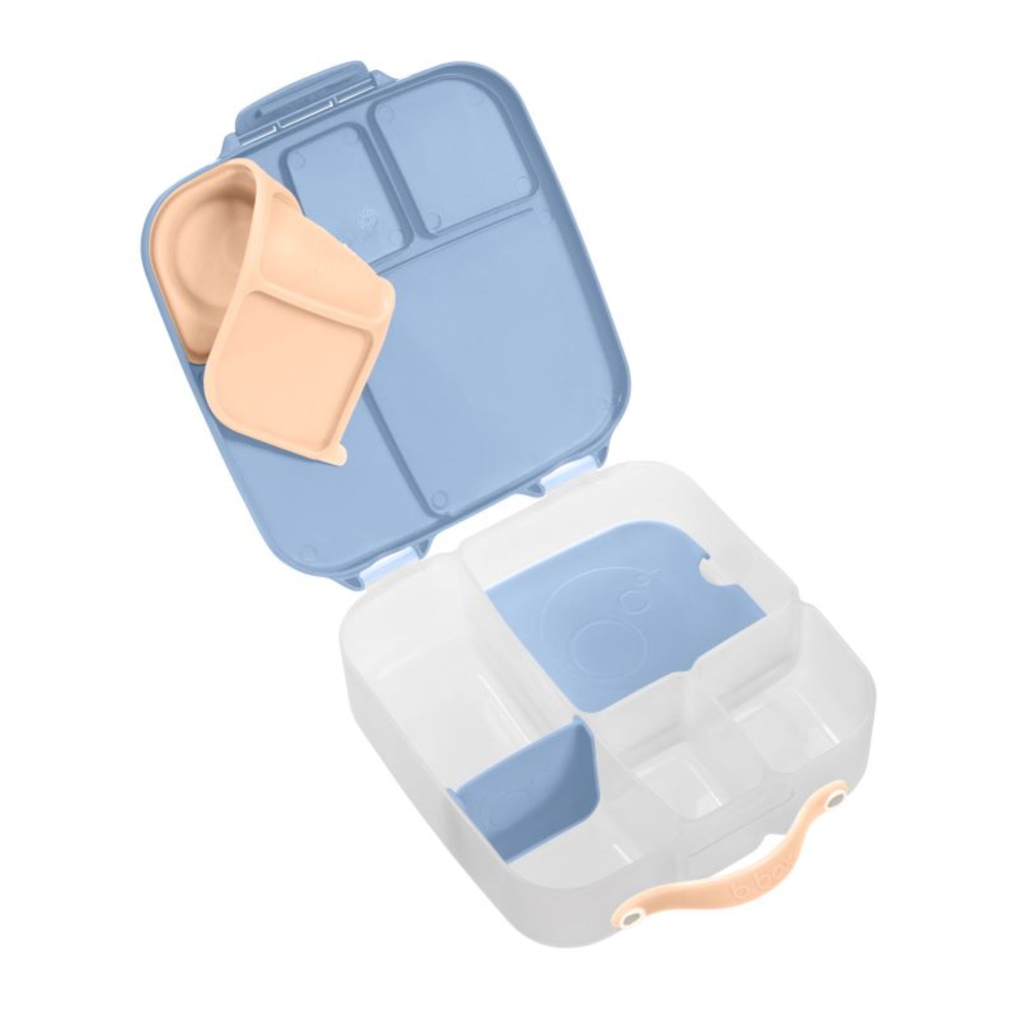Lunchbox z przegródkami B.box  –  bez BPA, szczelny, pojemny i idealny na cały dzień, kolor: niebieski/pomarańczowy