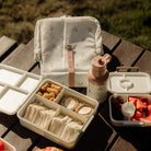 Grand Lunch Box Citron Cherry – śniadaniówka z 4 przegródkami i termosem, szczelna, stylowa i praktyczna, wzór: wiśnie