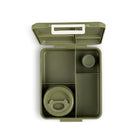Grand Lunch Box Citron Green – śniadaniówka z 4 przegródkami i termosem, szczelna, stylowa i praktyczna, kolor: zielony