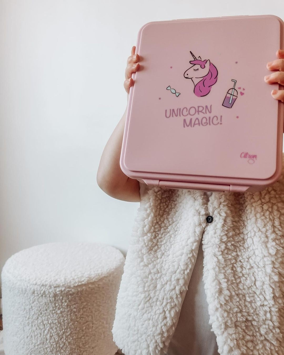 Grand Lunch Box Citron Stormy Unicorn – śniadaniówka z 4 przegródkami i termosem, szczelna, stylowa i praktyczna, wzór: jednorożec