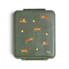 Grand Lunch Box Citron Tiger – śniadaniówka z 4 przegródkami i termosem, szczelna, stylowa i praktyczna, wzór: tygrysy