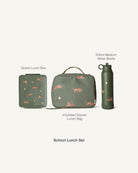 Grand Lunch Box Citron Tiger – śniadaniówka z 4 przegródkami i termosem, szczelna, stylowa i praktyczna, wzór: tygrysy