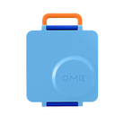 OmieBox Blue Sky – niebieski lunchbox z termosem, przegródkami i uchwytem, idealny do szkoły i przedszkola.