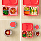 Lunchbox z termosem OmieBox Up Cherry Pink – szczelny, pojemny i stylowy, idealny do szkoły i pracy
