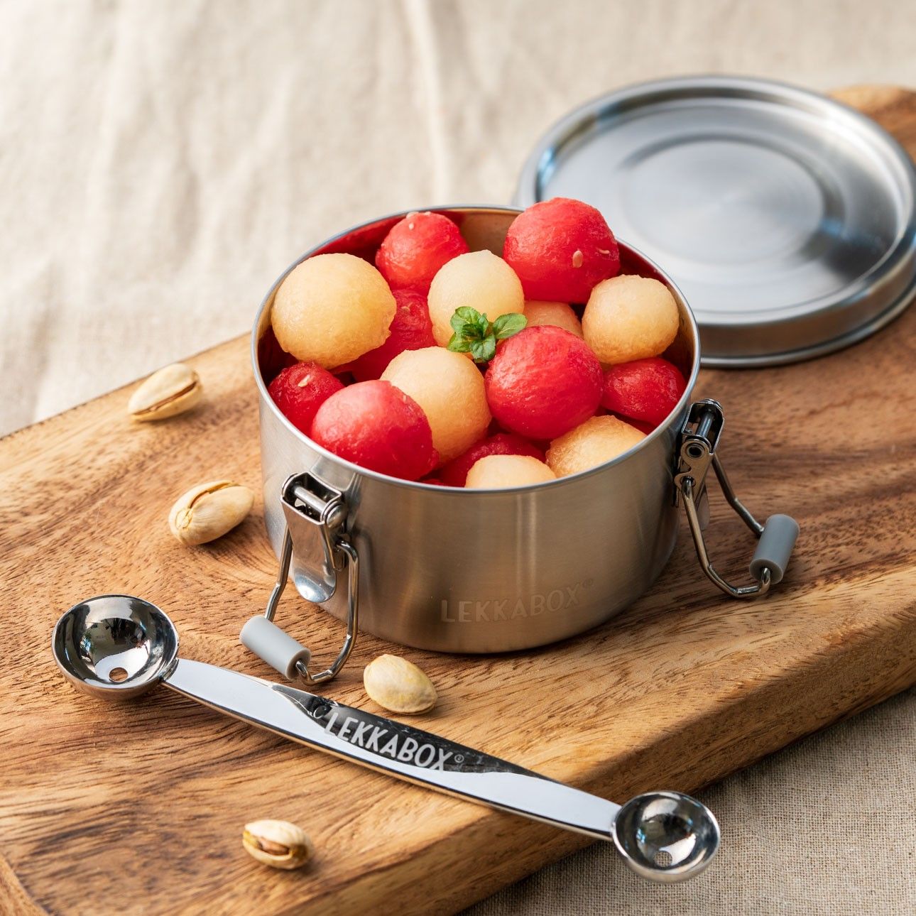 Łyżeczka do formowania kulek Lekkabox Ball Cutter - formowanie kulek z owoców i masła, stal nierdzewna, łatwa w użyciu