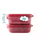 LekkaBox Glamour Pink – mały szczelny lunchbox bez BPA z brokatem