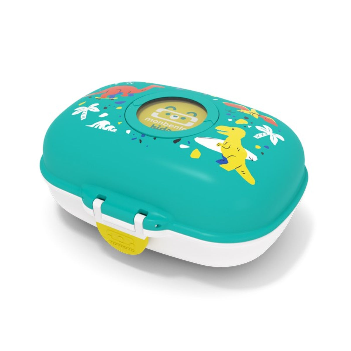 Monbento Gram Dino  – kompaktowy lunchbox dla dzieci. Lekki, szczelny i bez BPA. Idealny na kanapki, owoce i przekąski do szkoły i na wycieczkę, wzór: dinozaury