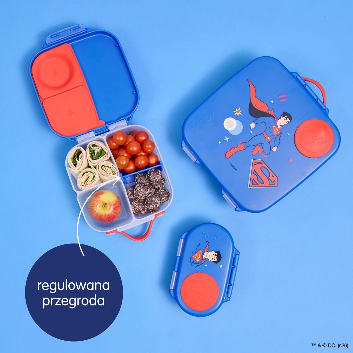 b-box mini Superman śniadaniówka – idealny do chłopięcego plecaka