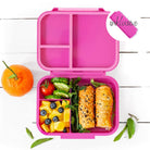 Lekkabox Classic Berry – lekka mini śniadaniówka z 3 przegródkami, szczelna i bez BPA, idealna do szkoły, przedszkola i pracy, kolor: różowy