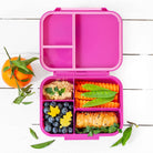 Lekkabox Classic Berry – lekka mini śniadaniówka z 3 przegródkami, szczelna i bez BPA, idealna do szkoły, przedszkola i pracy, kolor: różowy