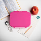 Lekkabox Classic Berry – lekka mini śniadaniówka z 3 przegródkami, szczelna i bez BPA, idealna do szkoły, przedszkola i pracy, kolor: różowy