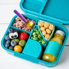 Lekkabox Classic Petrol – lekka mini śniadaniówka z 3 przegródkami, szczelna i bez BPA, idealna do szkoły, przedszkola i pracy.