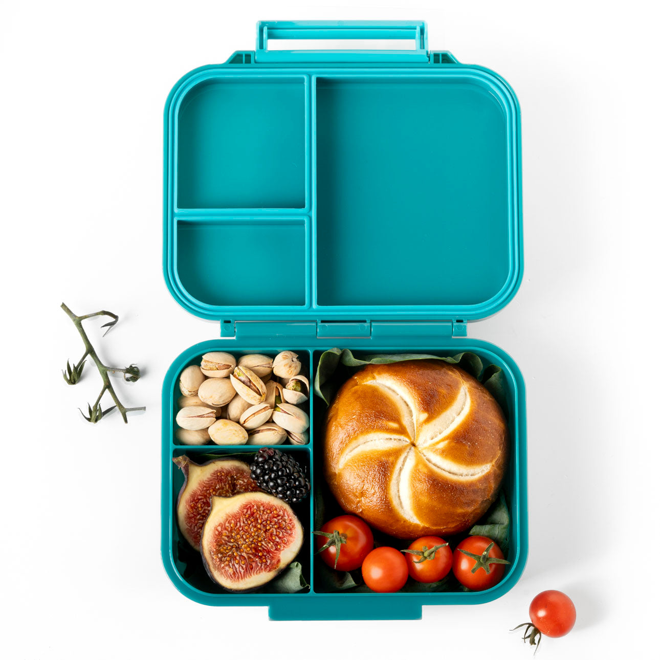 Lekkabox Classic Petrol – lekka mini śniadaniówka z 3 przegródkami, szczelna i bez BPA, idealna do szkoły, przedszkola i pracy.