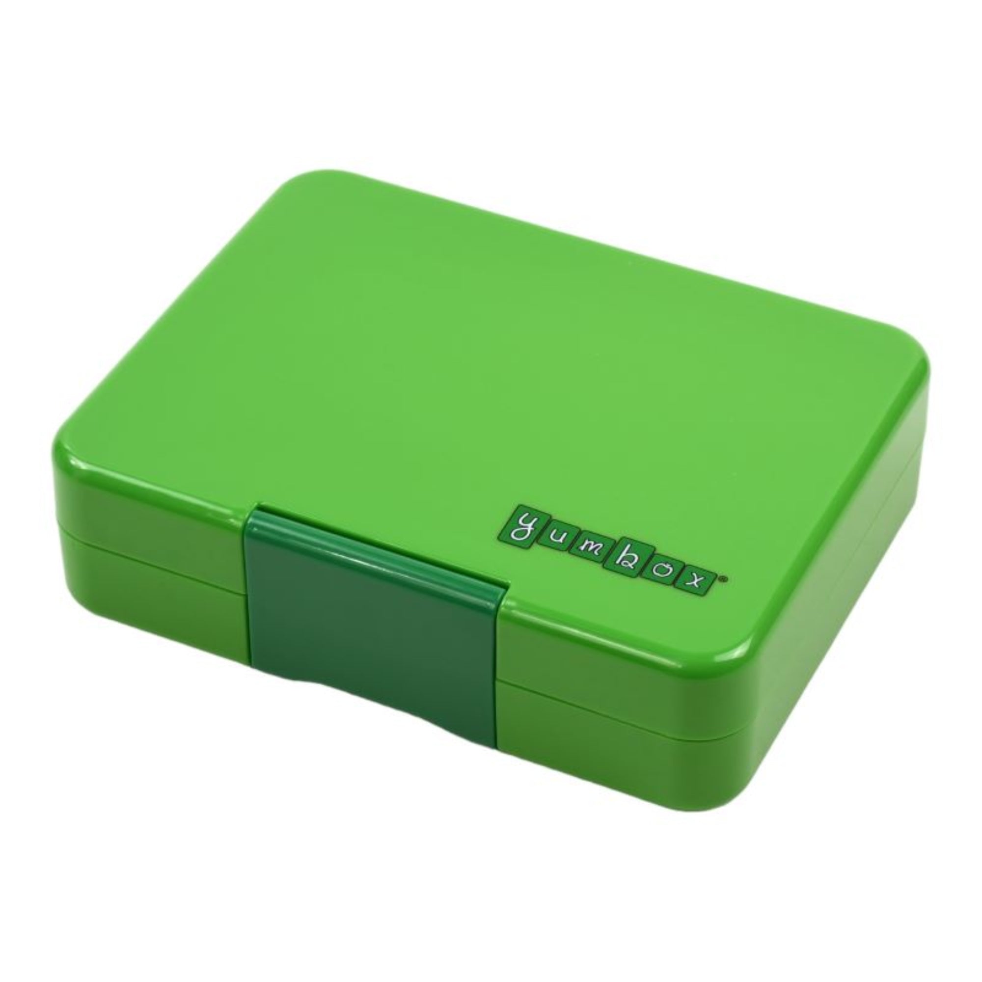 Yumbox Snack mini-lunchbox Jurassic Green /Dinosaur– kompaktowy lunchbox z 3 przegródkami i szczelną pokrywką dla dzieci, kolor: zielony