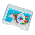 Yumbox Snack mini-lunchbox Lavande Purple/Unicorn– kompaktowy lunchbox z 3 przegródkami i szczelną pokrywką dla dzieci, kolor: fioletowy