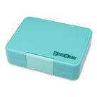 Yumbox Snack mini-lunchbox Misty Aqua/Rainbow – kompaktowy lunchbox z 3 przegródkami i szczelną pokrywką dla dzieci, kolor: niebieskii
