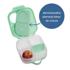 Mini lunchbox B.box – kompaktowy, szczelny i idealny na drugie śniadanie, kolor: miętowy
